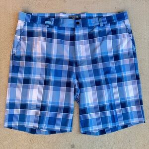 Peter Millar Crown Sport Golf Blue Plaid Men's Shorts